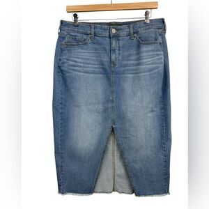 Torrid Midi Denim Front Slit Skirt Womens 14